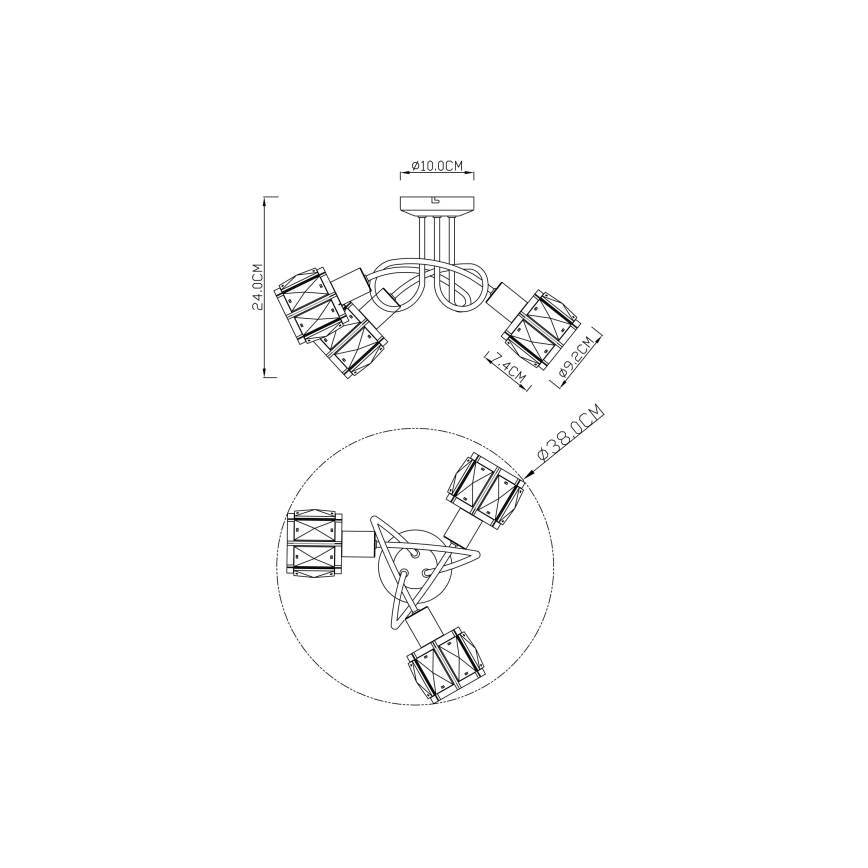 Globo - Kinnitatav lühter 3xE14/40W/230V