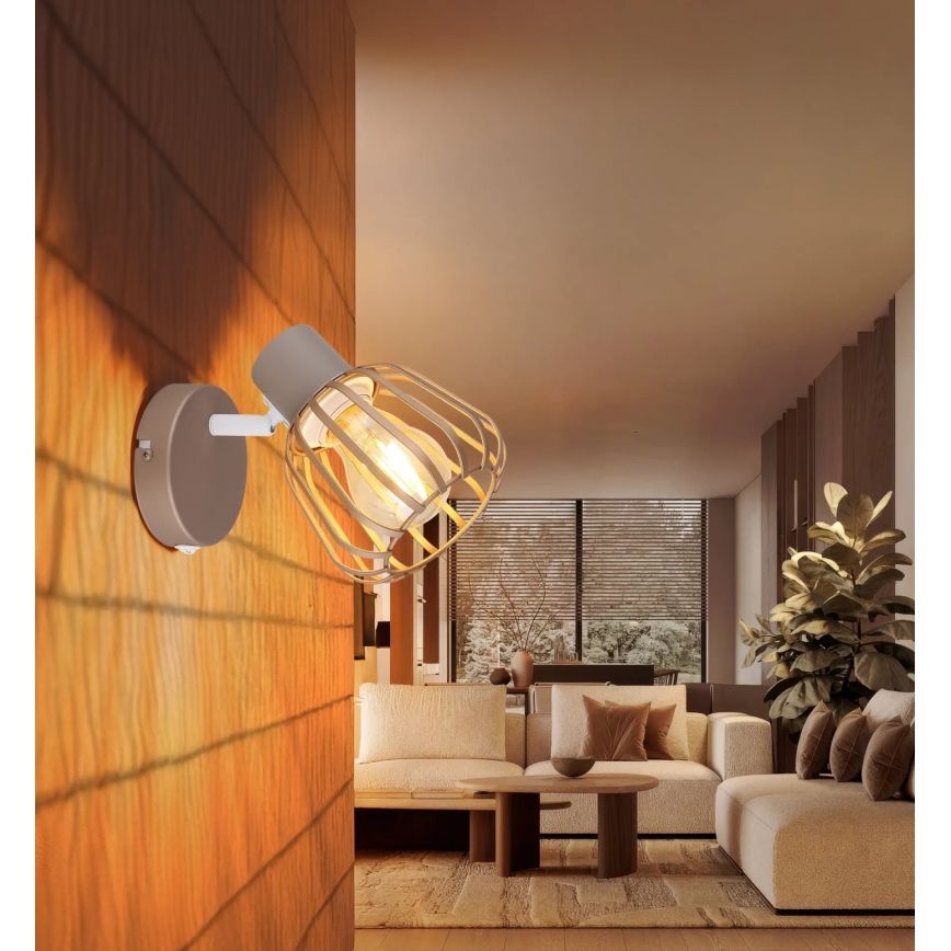 Globo - Seinale paigaldatav suunavalgusti 1xE27/40W/230V