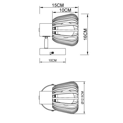 Globo - Seinale paigaldatav suunavalgusti 1xE27/40W/230V