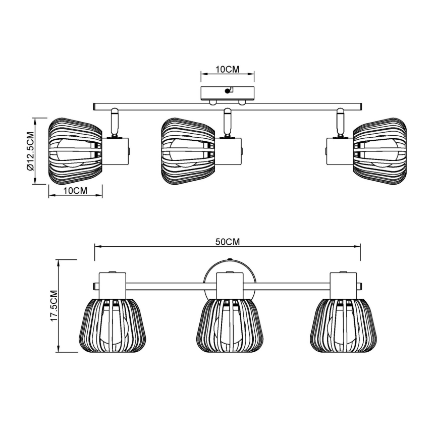 Globo - Suunavalgusti 3xE27/40W/230V