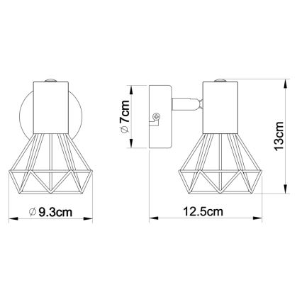 Globo - Kohtvalgusti seinale 1xE14/40W/230V must