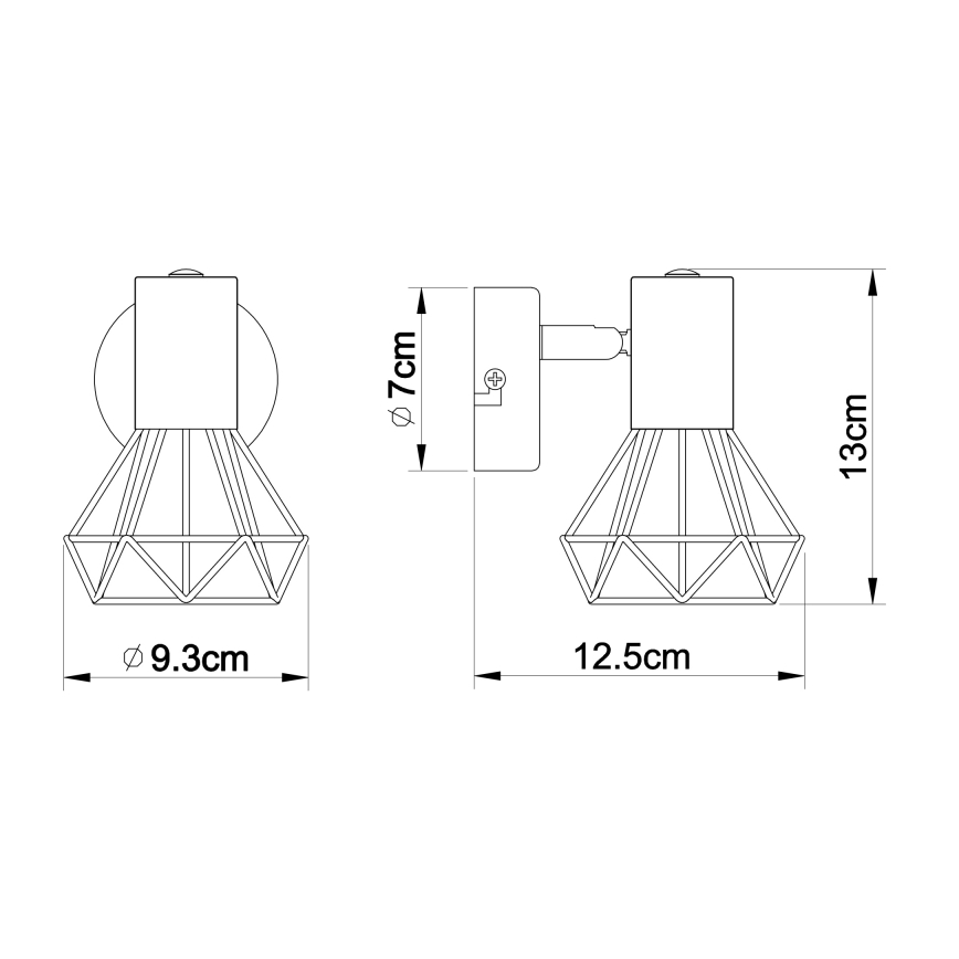 Globo - Kohtvalgusti seinale 1xE14/40W/230V must