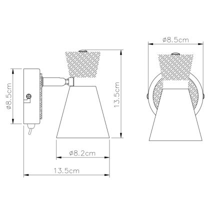 Globo - Kohtvalgusti seinale 1xE14/25W/230V