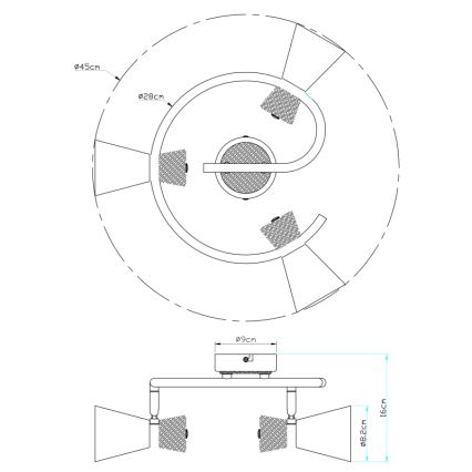 Globo - Kohtvalgusti 3xE14/25W/230V