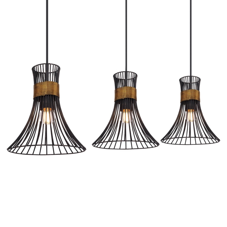 Globo 54814-3H - Lühter PURRA 3xE27/60W/230V