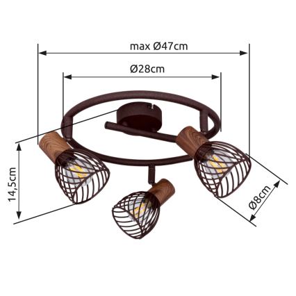 Globo 54817-3 - Kohtvalgusti ISABELLE 3xE14/40W/230V