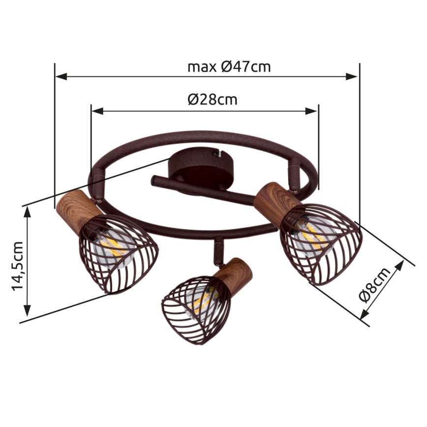 Globo 54817-3 - Kohtvalgusti ISABELLE 3xE14/40W/230V