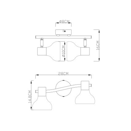 Globo - Kohtvalgusti 2xE14/40W/230V