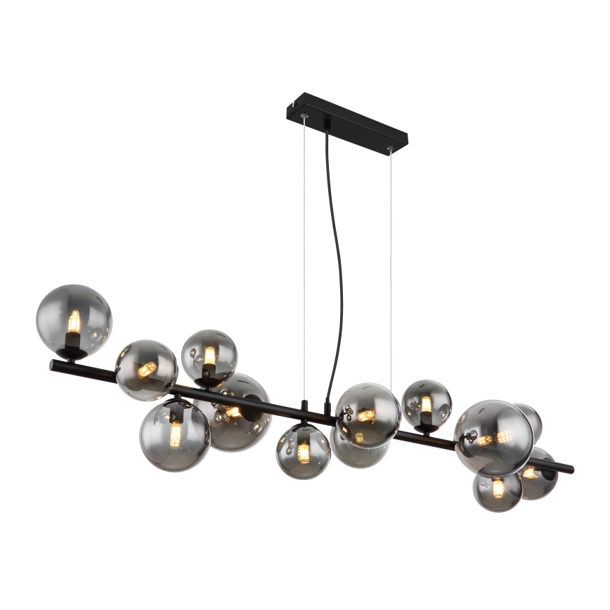 Globo - LED Lühter 13xG9/3,5W/230V suitsune/must