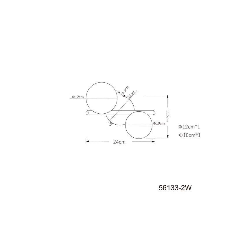 Globo - LED Pinnale kinnitatav lühter 2xG9/3W/230V