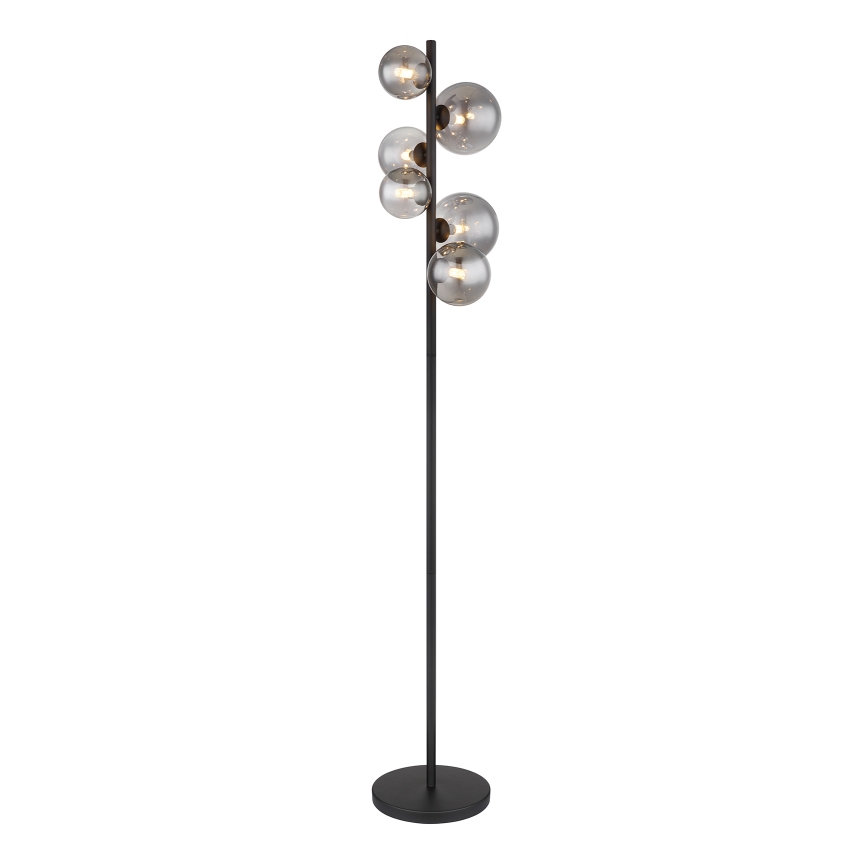 Globo - LED Põrandalamp 6xG9/3,5W/230V suitsune/must