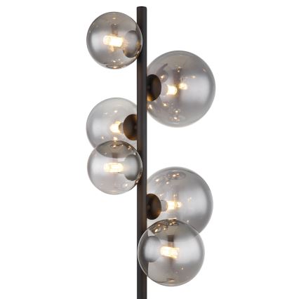 Globo - LED Põrandalamp 6xG9/3,5W/230V suitsune/must