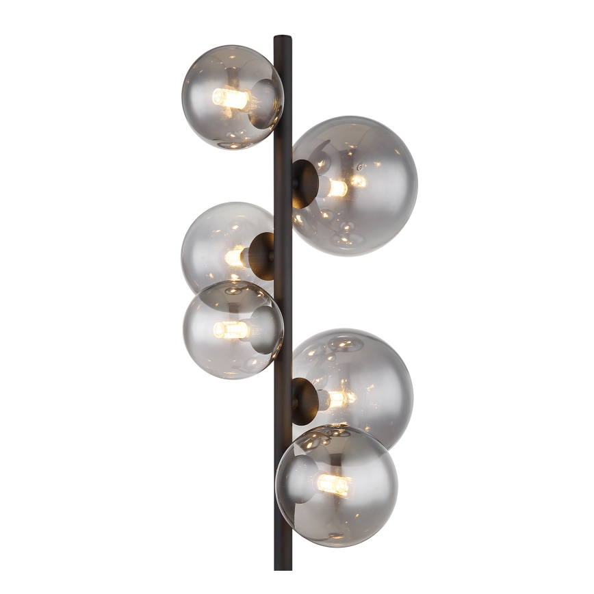 Globo - LED Põrandalamp 6xG9/3,5W/230V suitsune/must