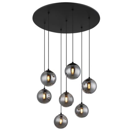 Globo - LED Lühter 7xG9/3,5W/230V suitsune/must