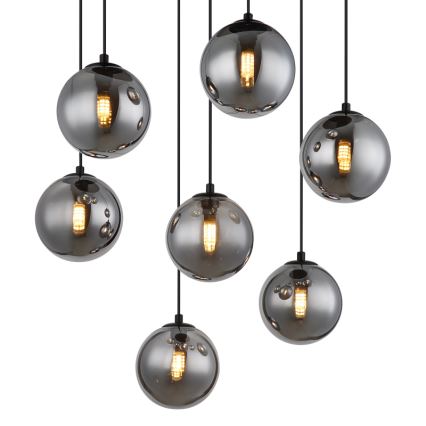 Globo - LED Lühter 7xG9/3,5W/230V suitsune/must