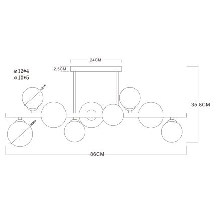 Globo - LED Ripplühter 9xG9/3W/230V