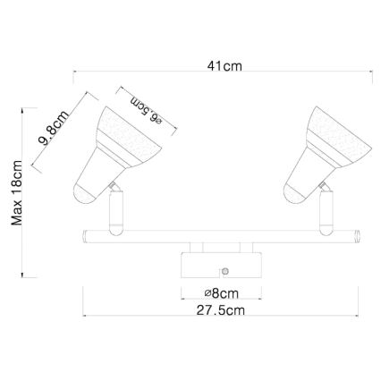 Globo - LED Kohtvalgusti 2xLED/4W/230V läikiv kroom