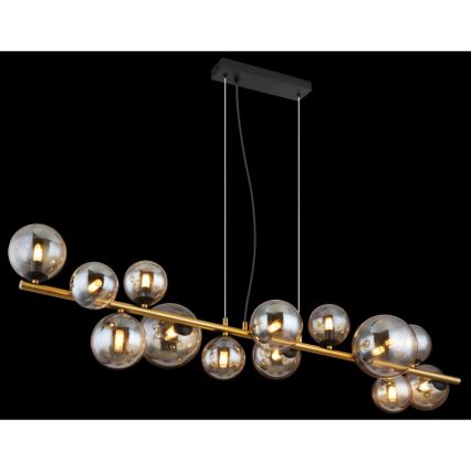 Globo - LED Lühter 13xG9/3,5W/230V suitsune/pruun