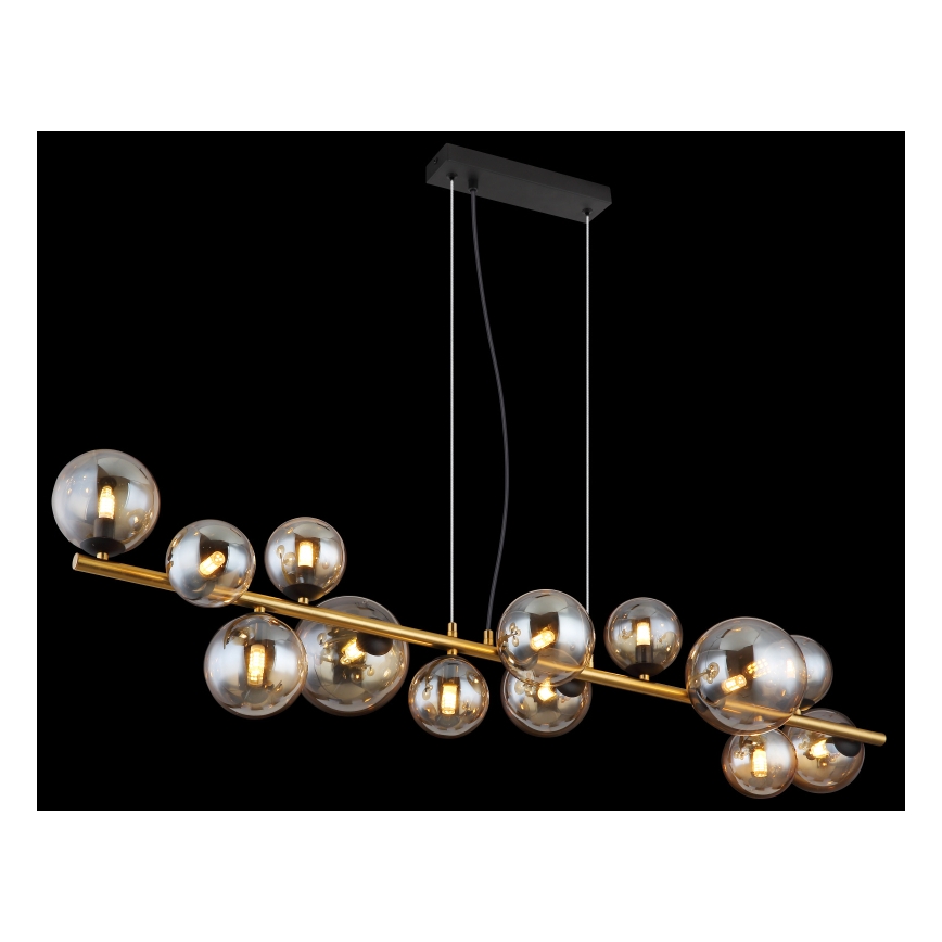 Globo - LED Lühter 13xG9/3,5W/230V suitsune/pruun