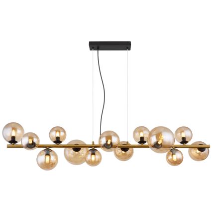 Globo - LED Lühter 13xG9/3,5W/230V suitsune/pruun