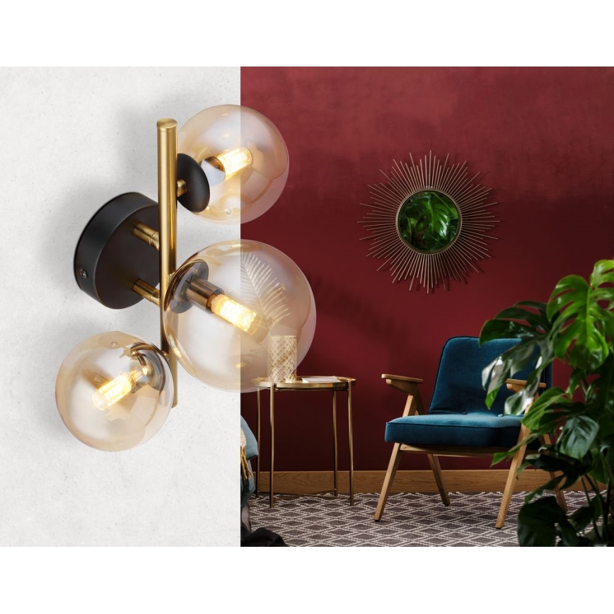 Globo - LED Pinnale kinnitatav lühter RIHA 3xG9/3,5W/230V messing