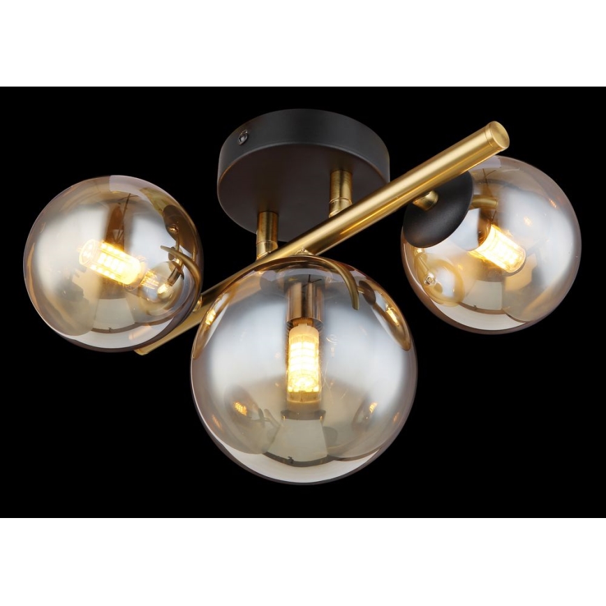 Globo - LED Pinnale kinnitatav lühter RIHA 3xG9/3,5W/230V messing