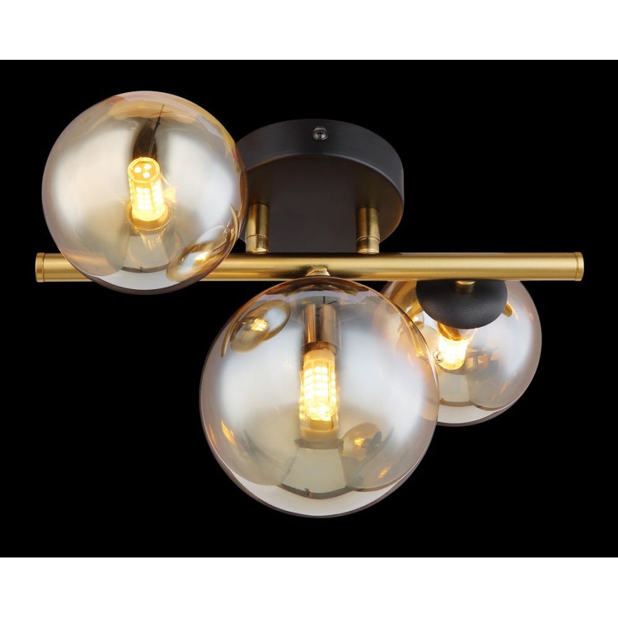 Globo - LED Pinnale kinnitatav lühter RIHA 3xG9/3,5W/230V messing