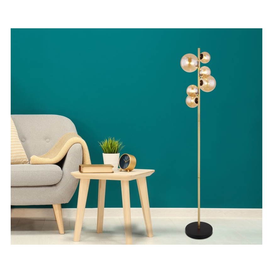 Globo - LED Põrandalamp 6xG9/3W/230V messing