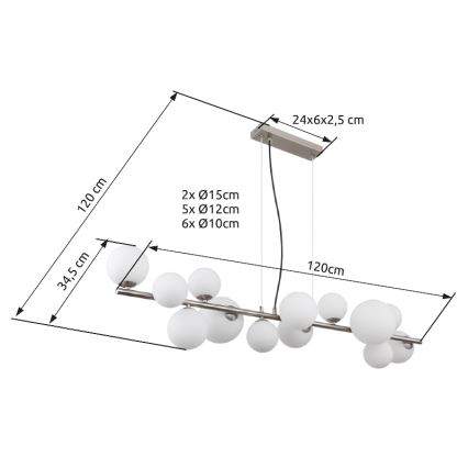 Globo - LED Põrandalamp 13xG9/3,5W/230V valge