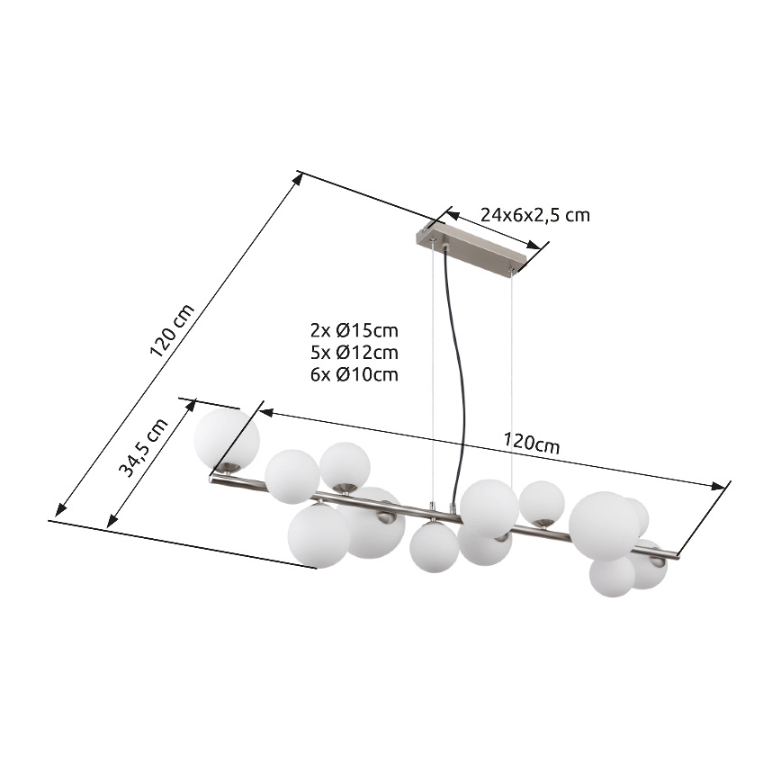 Globo - LED Põrandalamp 13xG9/3,5W/230V valge