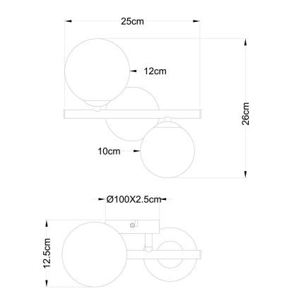 Globo - LED Pinnale kinnitatav lühter 2xG9/3W/230V matt kroom