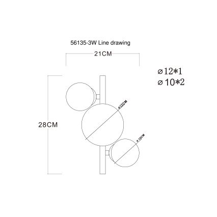 Globo - LED Pinnale kinnitatav lühter RIHA 3xG9/3,5W/230V matt kroom