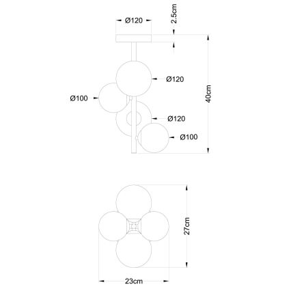 Globo - LED Ripplühter 4xG9/3W/230V kroom