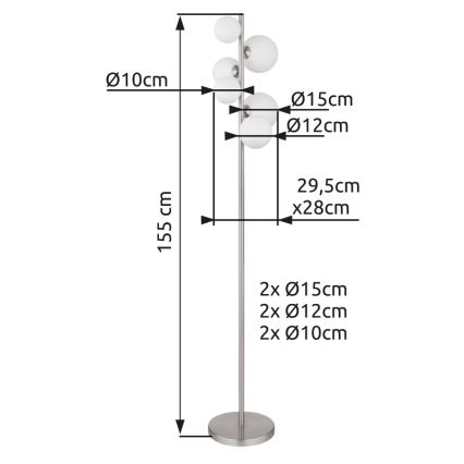 Globo - LED Lühter 6xG9/3,5W/230V valge