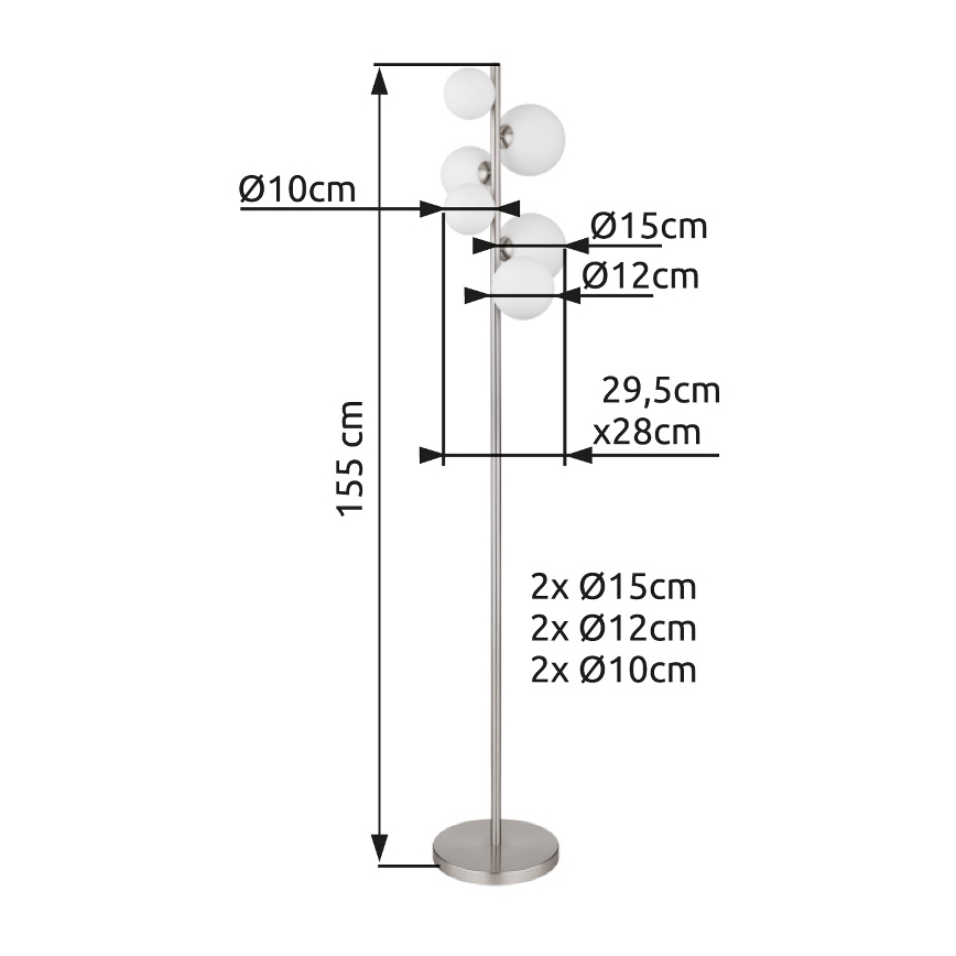 Globo - LED Lühter 6xG9/3,5W/230V valge