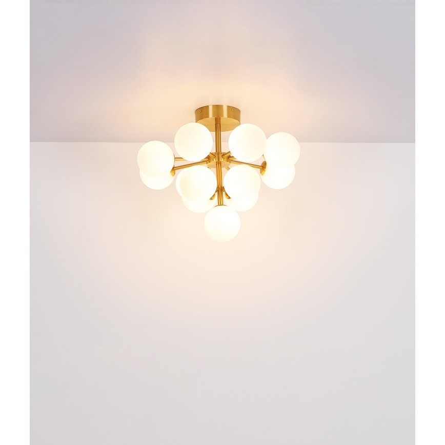 Globo - Pinnale kinnitatav lühter 13xG9/5W/230V d. 56 cm kuldne