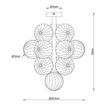 Globo - varrega lühter 13xG9/4W/230V