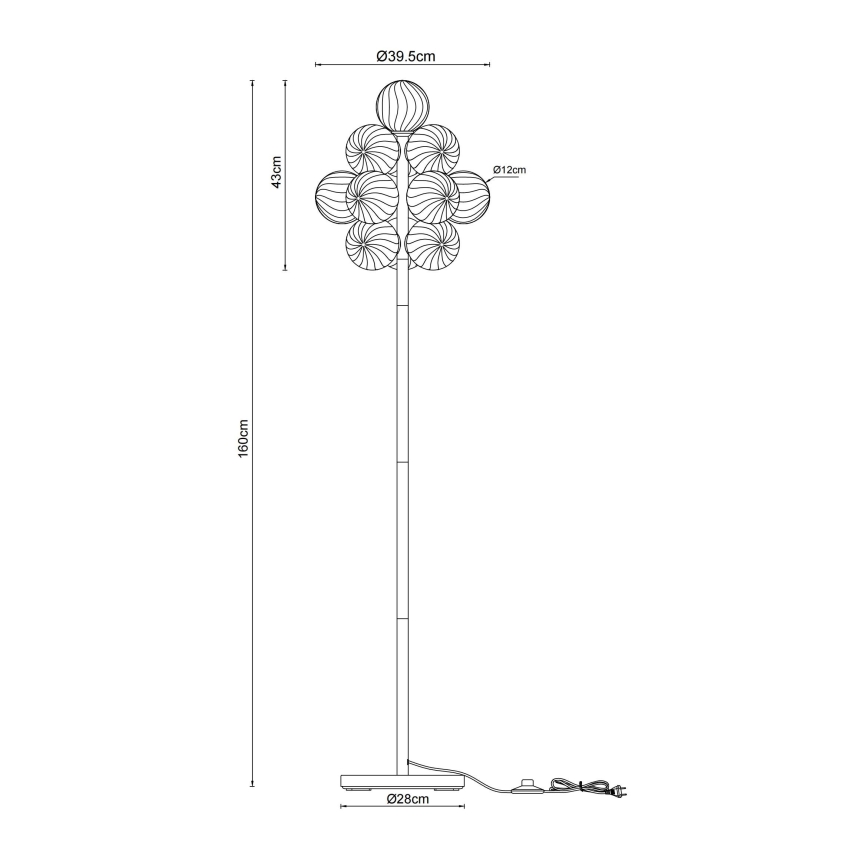 Globo - Põrandalamp 13xG9/4W/230V