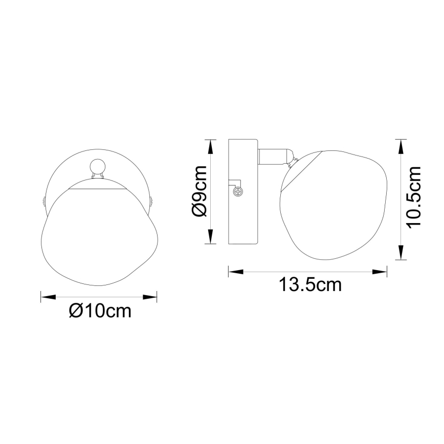 Globo - Seinale kinnitatav valgusti 1xG9/5W/230V