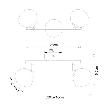 Globo - suunav valgusti 2xG9/5W/230V