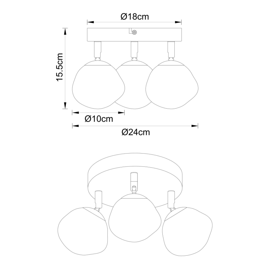 Globo - spottvalgusti 3xG9/5W/230V