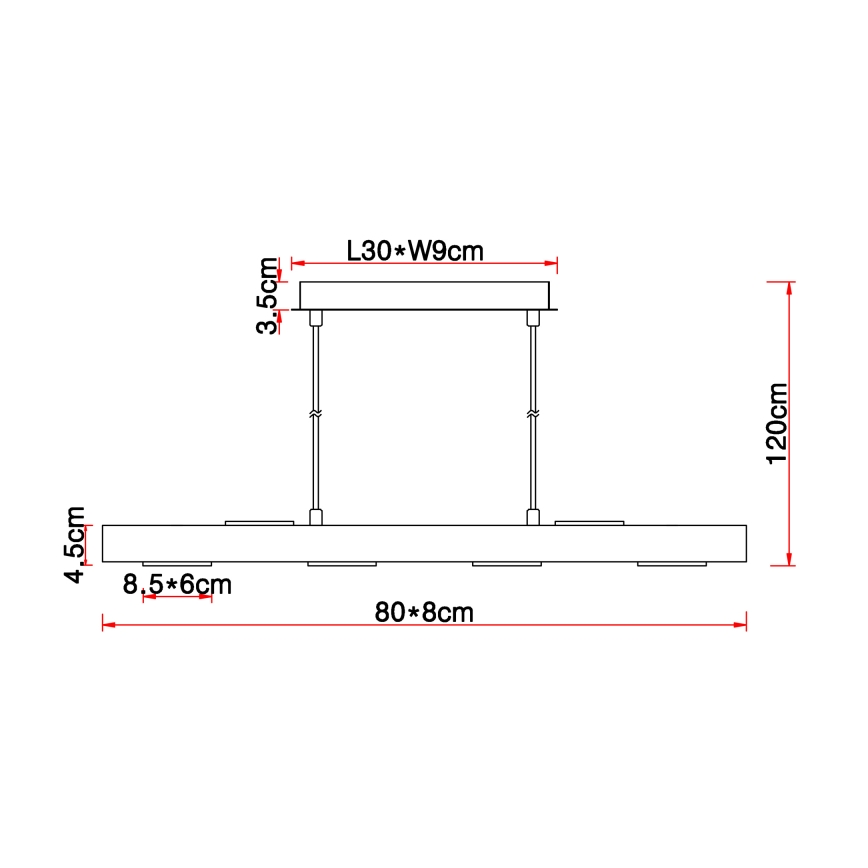 Globo - LED Lühter 6xLED/5W/230V