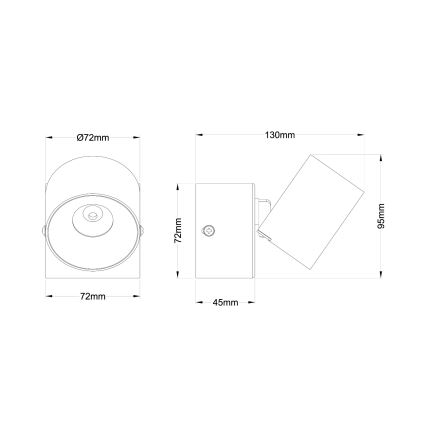 Globo - LED seinaspottvalgusti LED/6W/230V