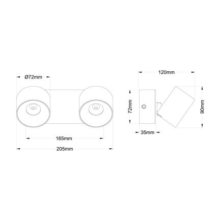 Globo - LED suunavalgusti 2xLED/6W/230V