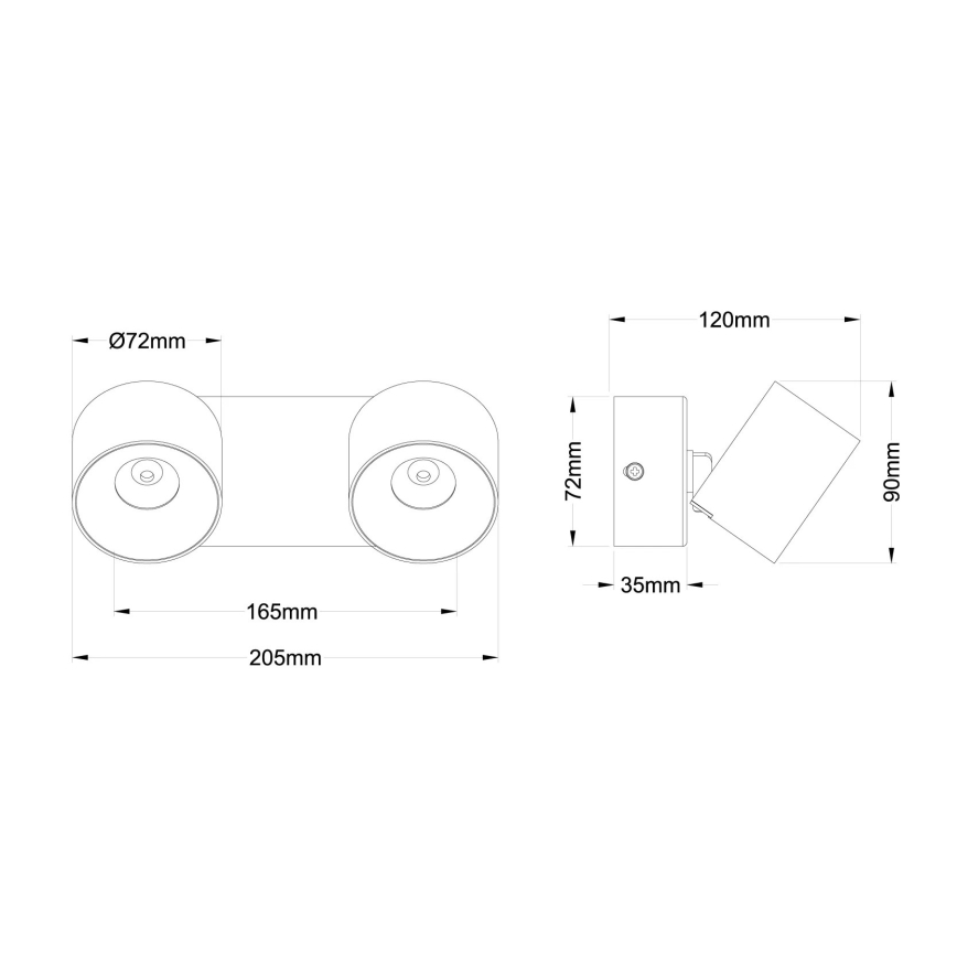 Globo - LED suunavalgusti 2xLED/6W/230V