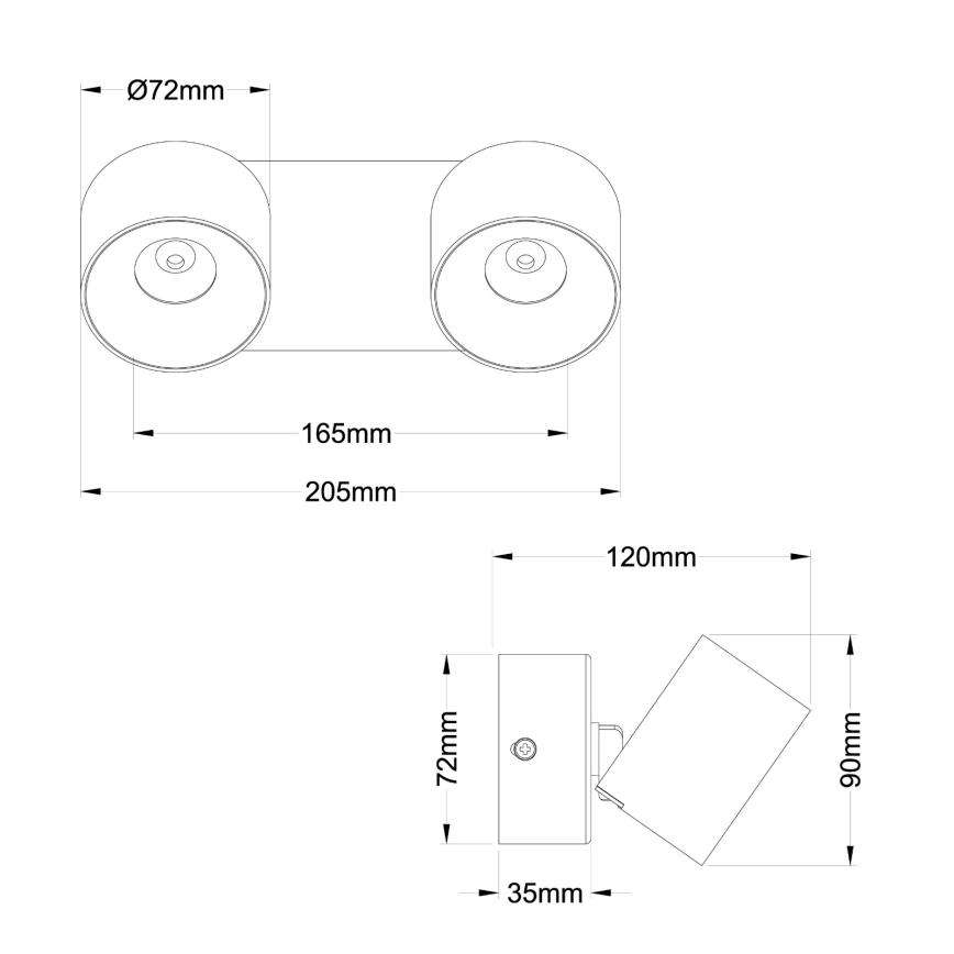 Globo - LED suunavalgusti 2xLED/6W/230V