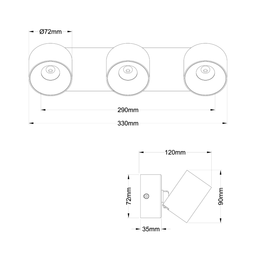 Globo - LED suunavalgusti 3xLED/6W/230V