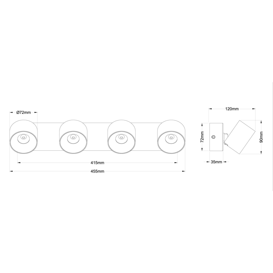 Globo - LED suunavalgusti 4xLED/6W/230V