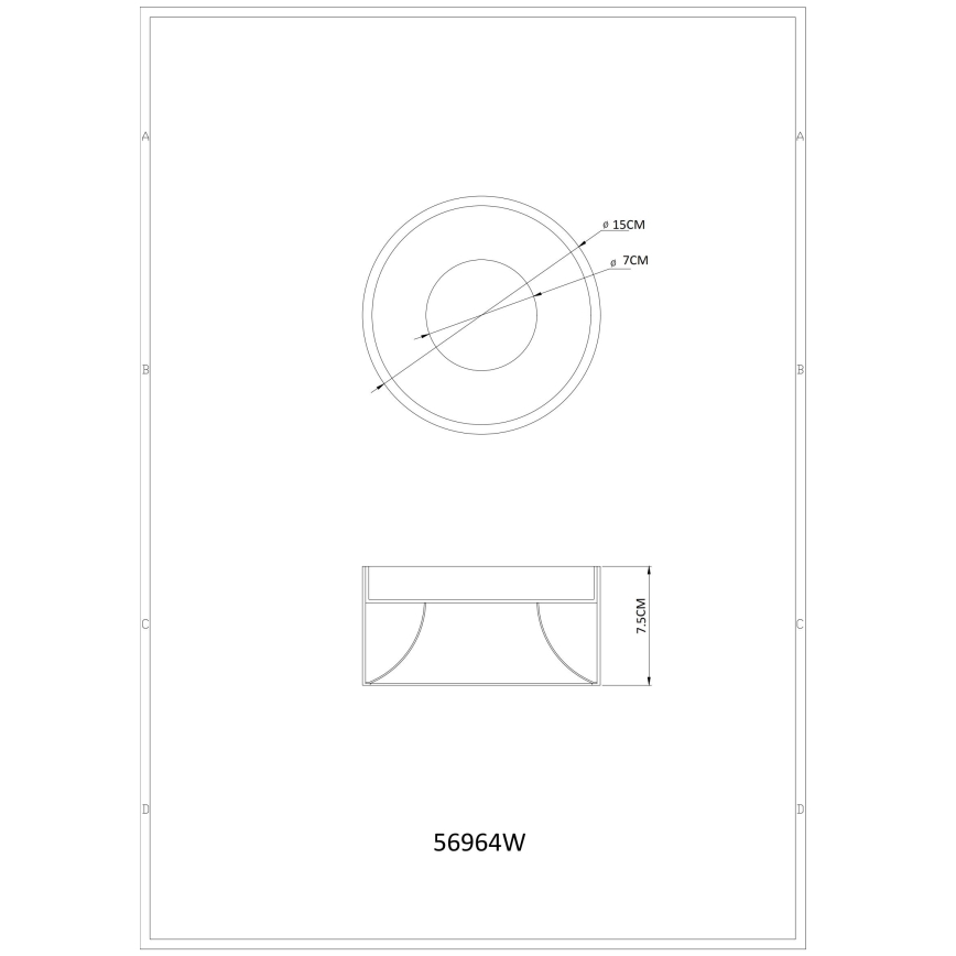 Globo - LED laevalgusti LED/12W/230V 3000K läbimõõt 15 cm valge