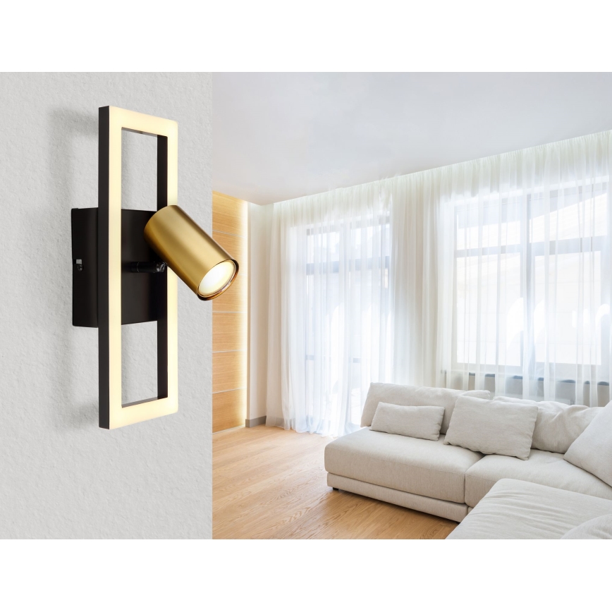 Globo - LED Kohtvalgusti seinale 1xGU10/5W/230V + LED/12W/230V